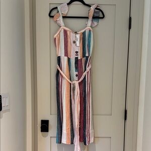 J.Crew Striped Sleeveless Button-up dress size 4